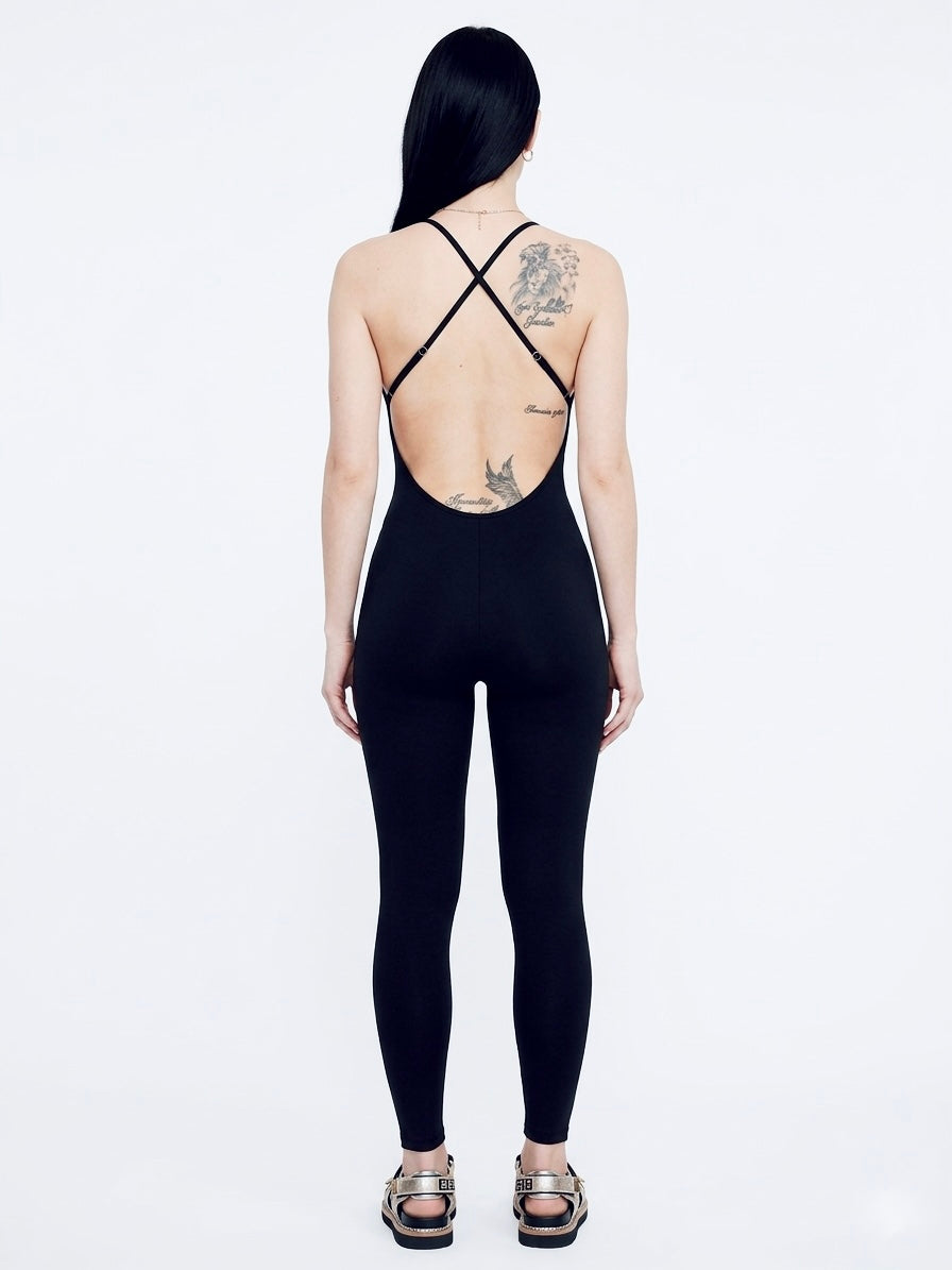 Silhouette Cami V-Neck Full-Length Active Unitard