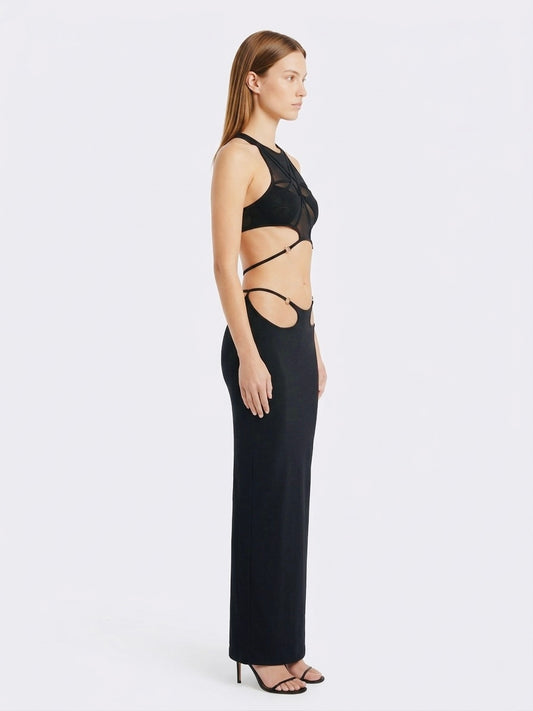 Sequined Halter Top & Flared Pants Set