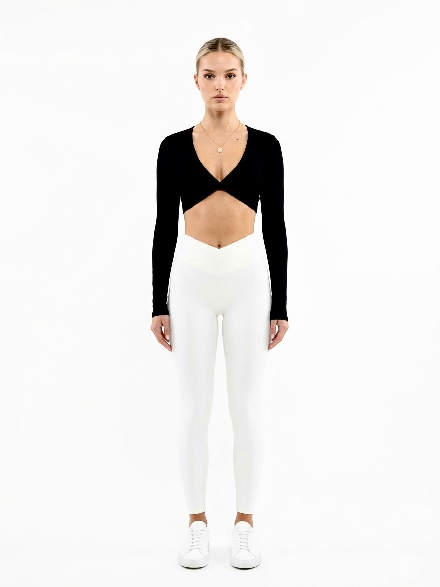 Option 2 (Shorter): Twist Crop Top & Leggings Set