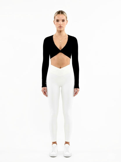 Option 2 (Shorter): Twist Crop Top & Leggings Set
