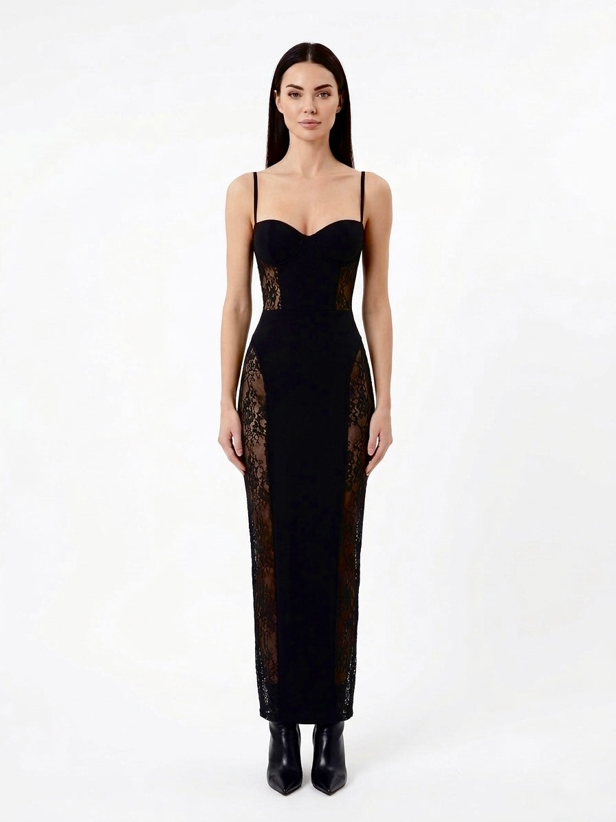 Halter Neck Backless Fluid Maxi Dress