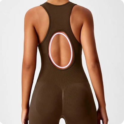 Fuchsia Ribbed Performance Zipper-Front One-Piece Unitard
