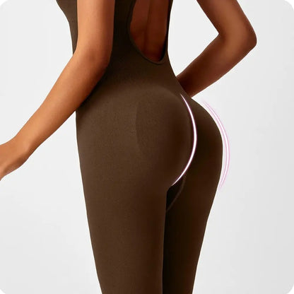 Fuchsia Ribbed Performance Zipper-Front One-Piece Unitard