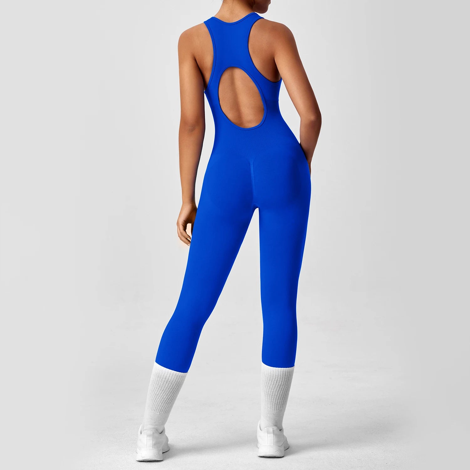 Fuchsia Ribbed Performance Zipper-Front One-Piece Unitard