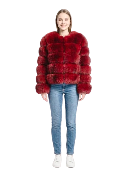 Cropped Denim Jacket with Frayed Hem