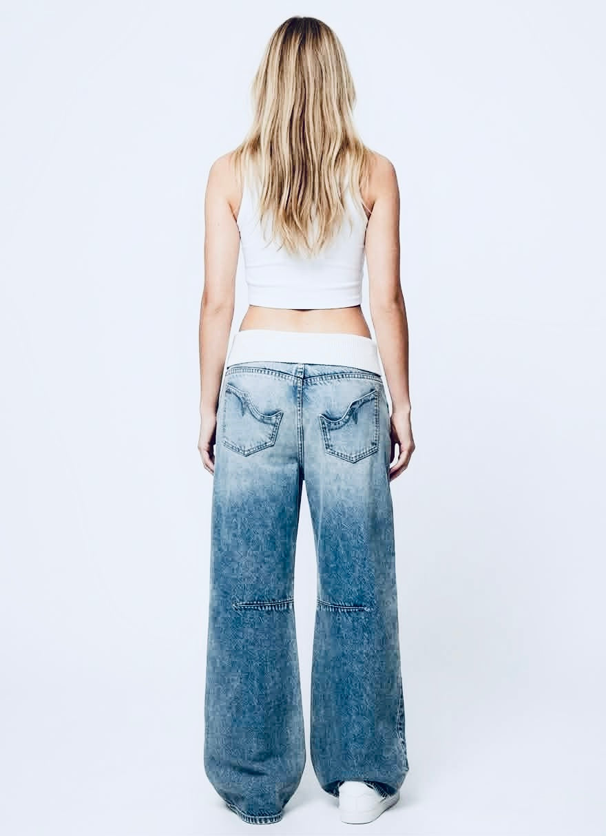 Option 2: Vintage Wash Ripped Denim Jeans